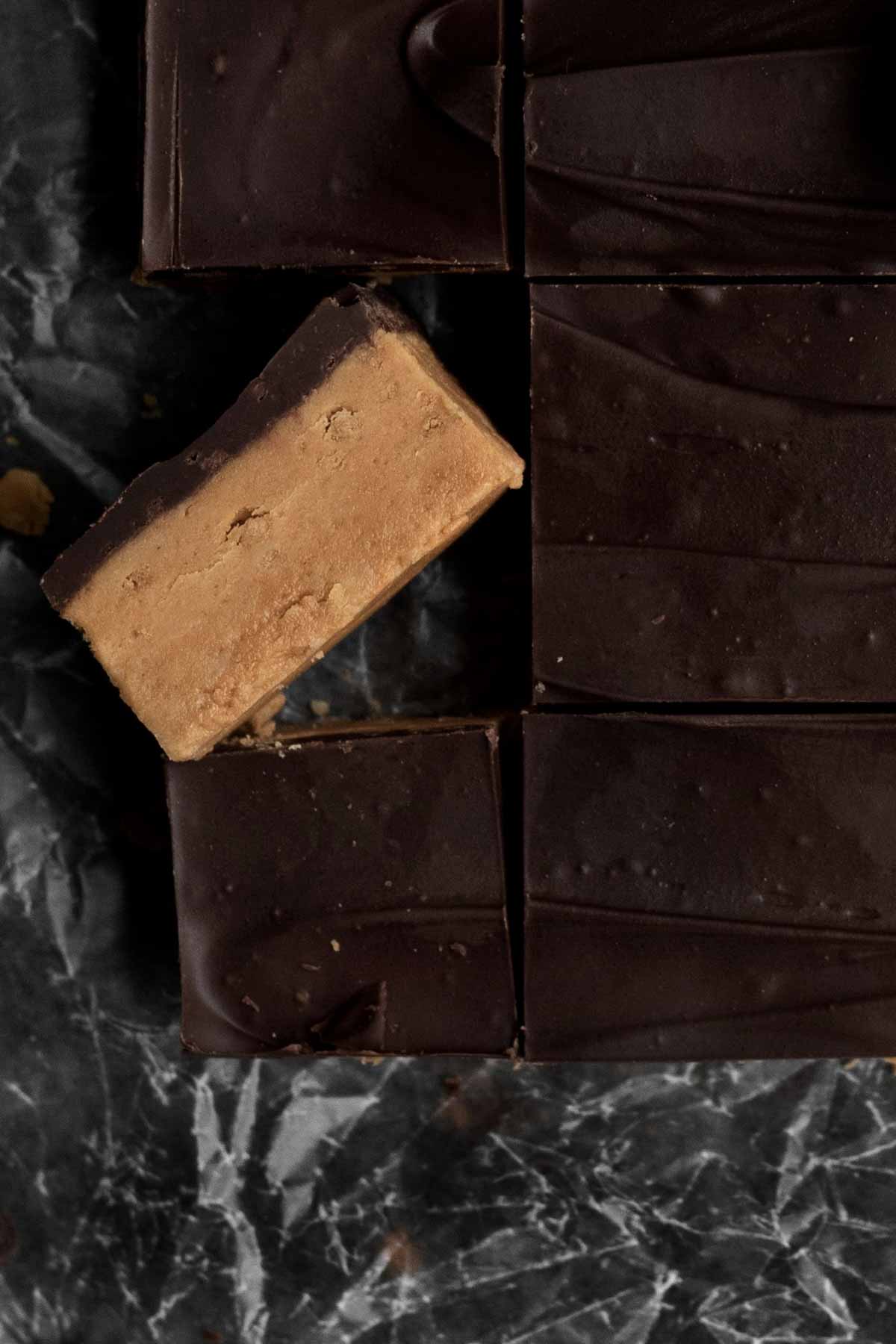 No-Bake Chocolate Wow Butter Bar squares.